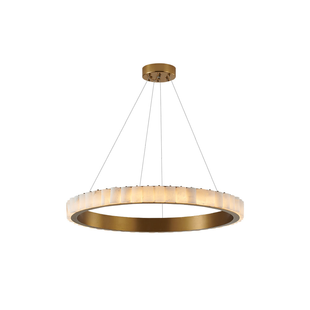 Alabaster Avalon Halo Chandelier Chandelier