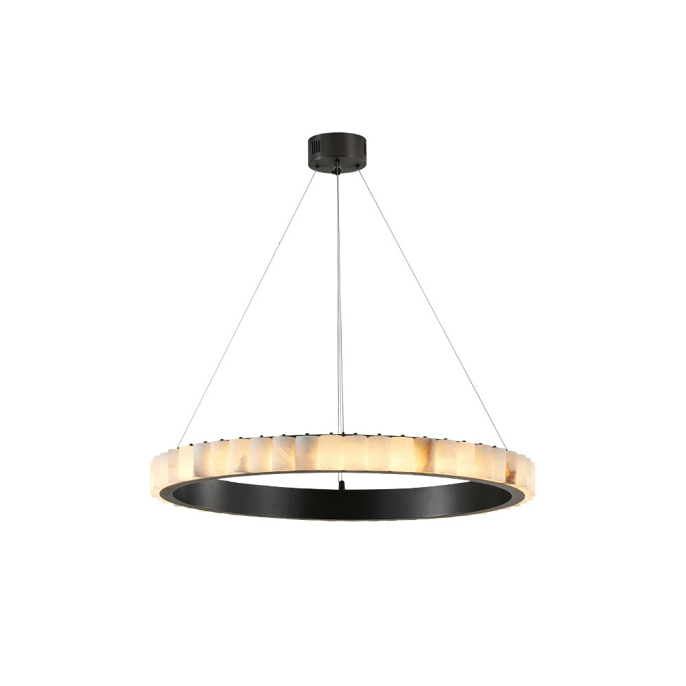 Alabaster Avalon Halo Chandelier Chandelier