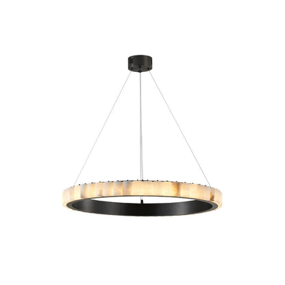 Alabaster Avalon Halo Chandelier Chandelier