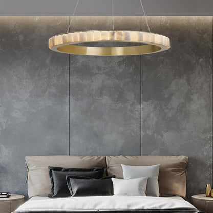 Alabaster Avalon Halo Chandelier Chandelier