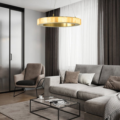 Alabaster Avalon Halo Chandelier Chandelier