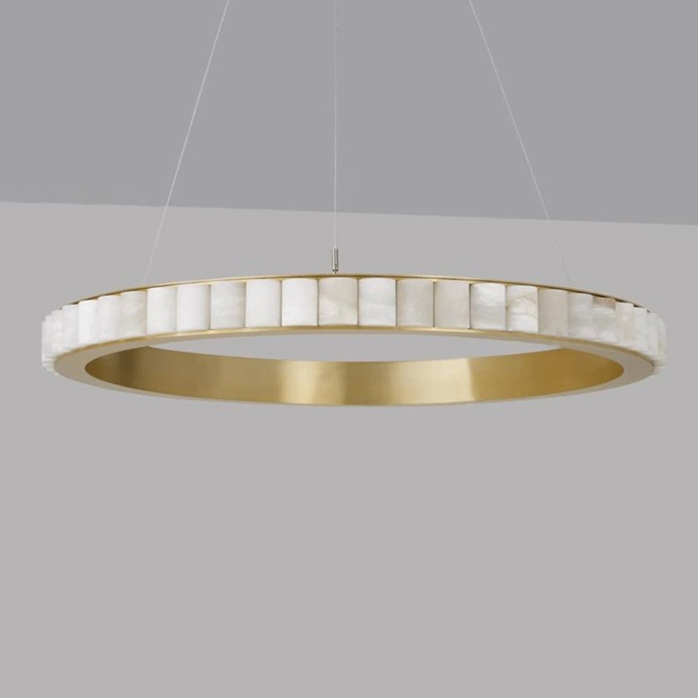 Alabaster Avalon Halo Chandelier Chandelier