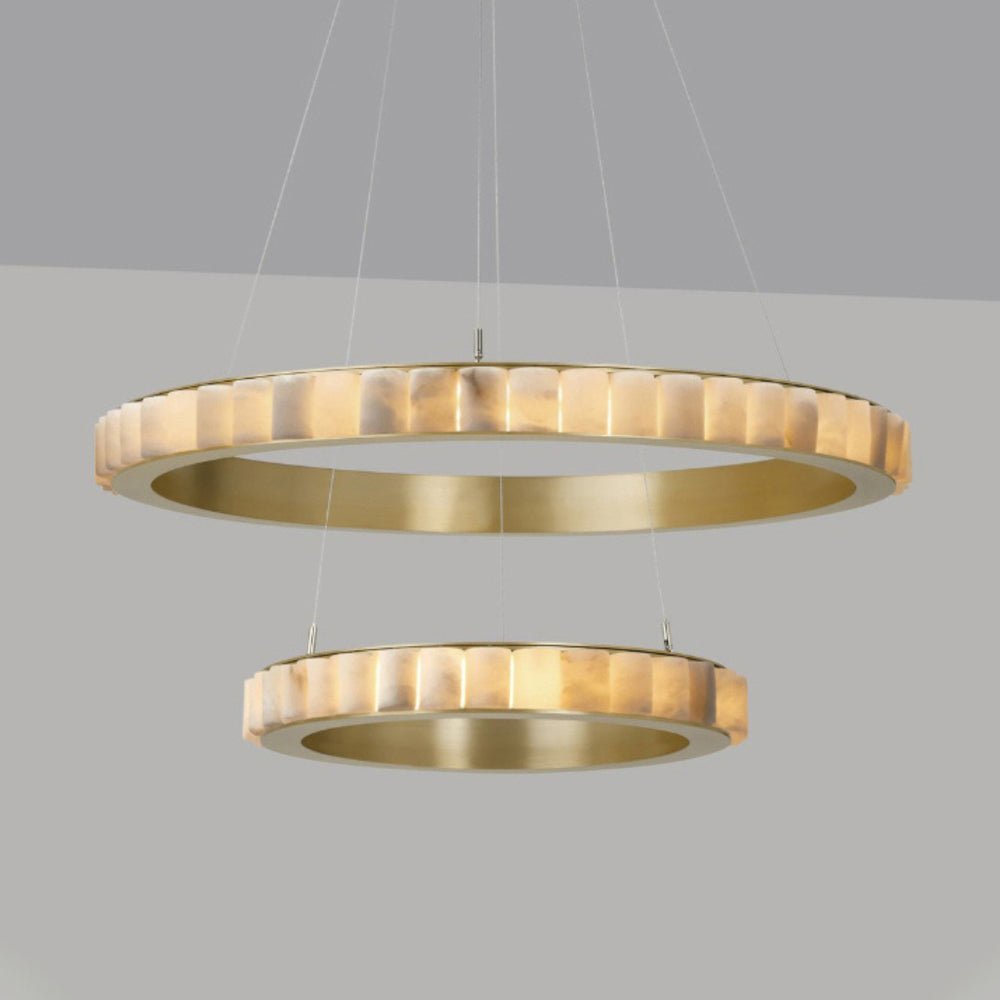 Alabaster Avalon Halo Chandelier Chandelier