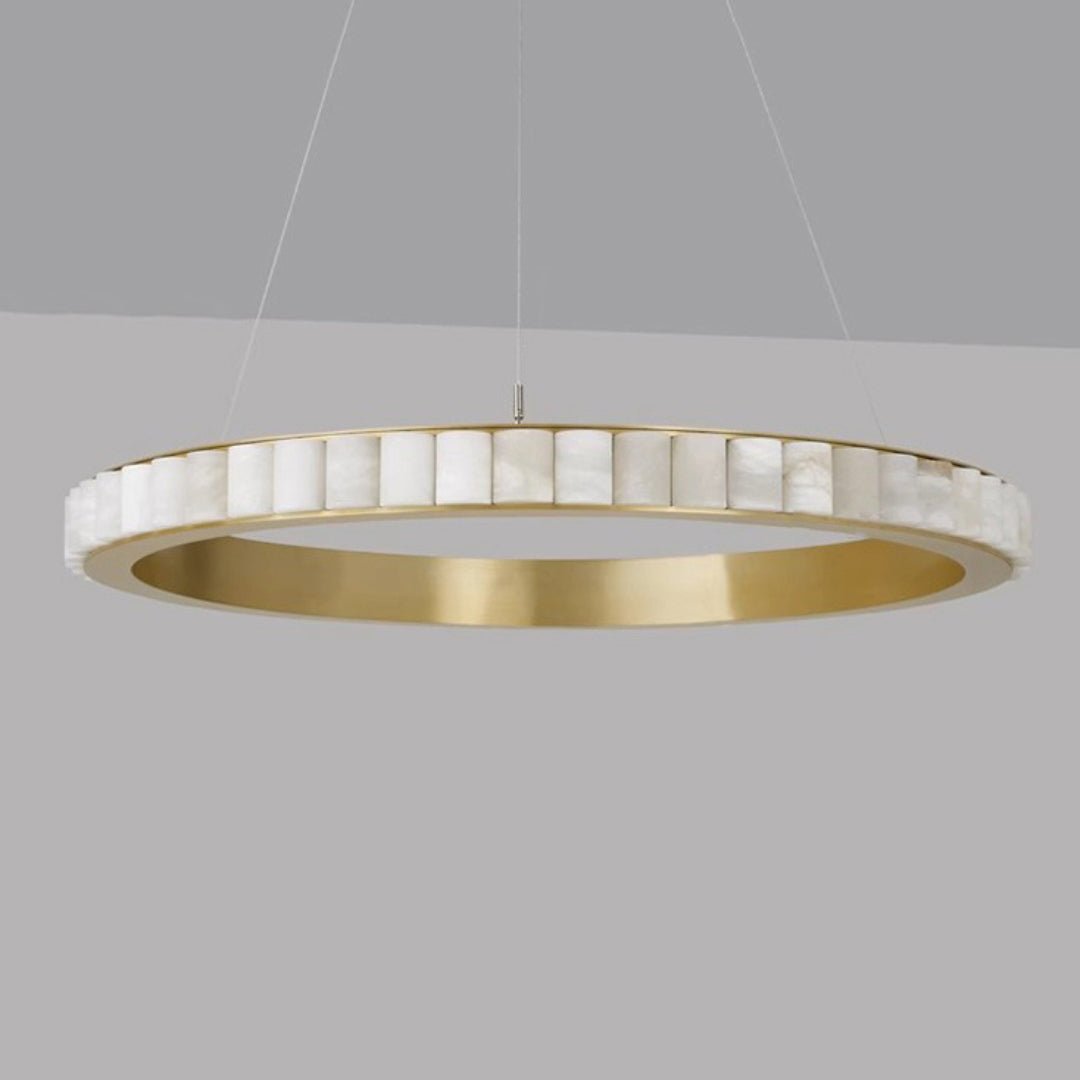 Alabaster Avalon Halo Chandelier Chandelier
