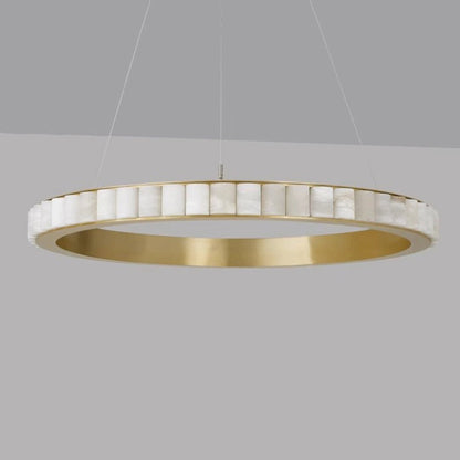 Alabaster Avalon Halo Chandelier Chandelier
