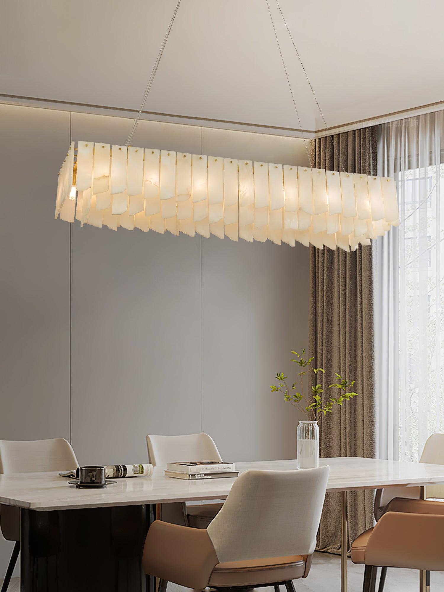 Alabaster Cascade Tiered Chandelier Chandelier
