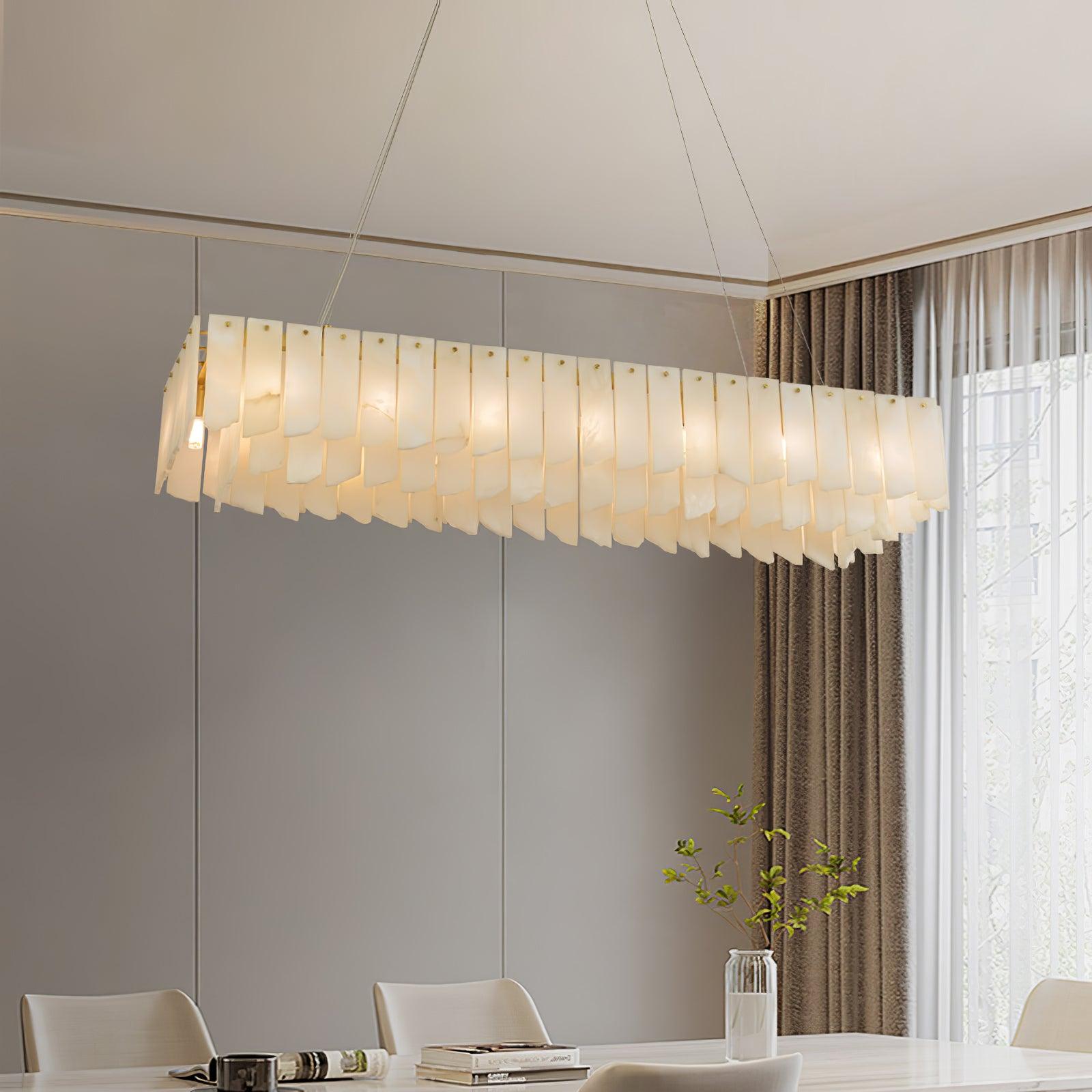 Alabaster Cascade Tiered Chandelier Chandelier