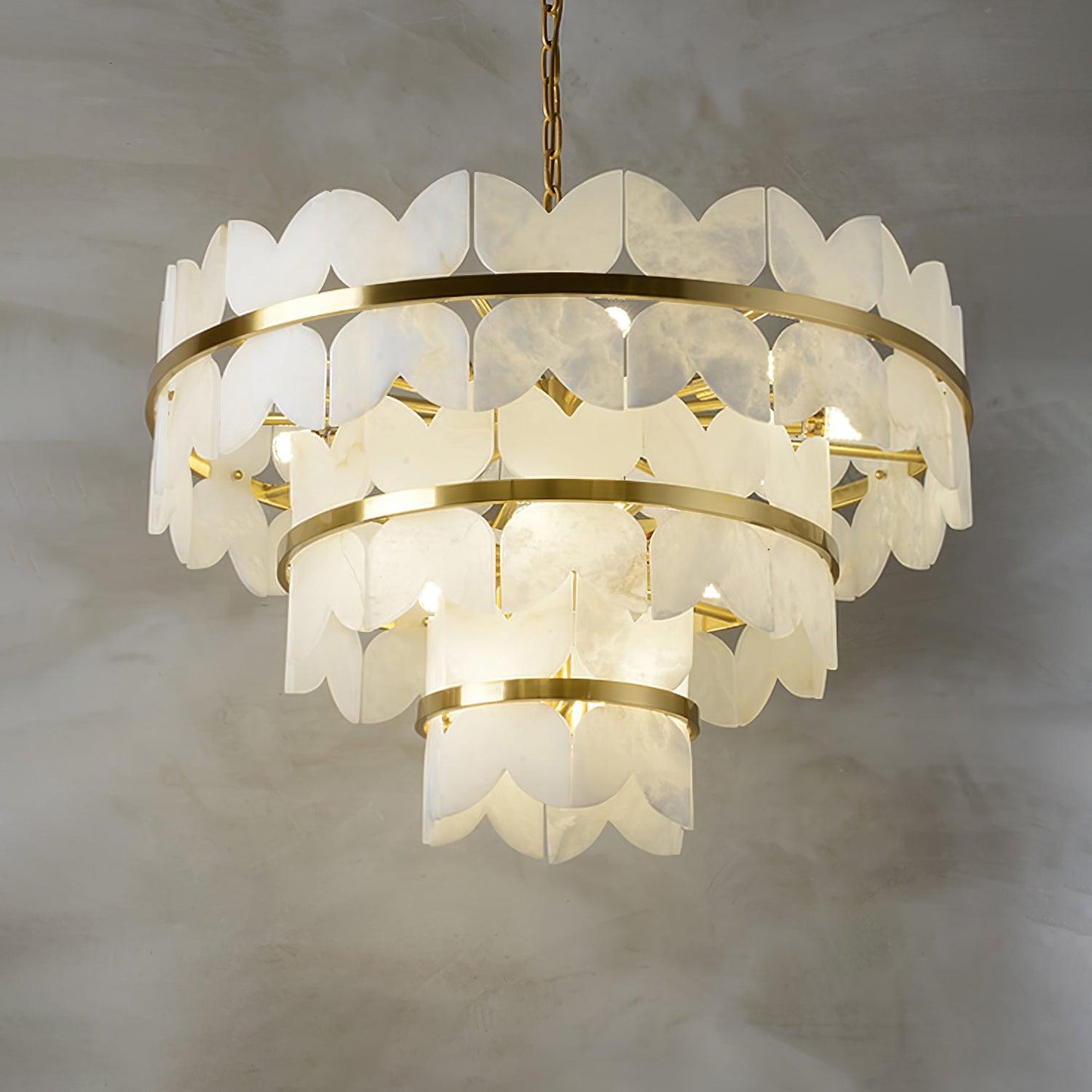 Alabaster Cloudscape Chandelier 3 layers ? 31.5″ x H 19.7″ / Dia 80cm x H 50cm Chandelier
