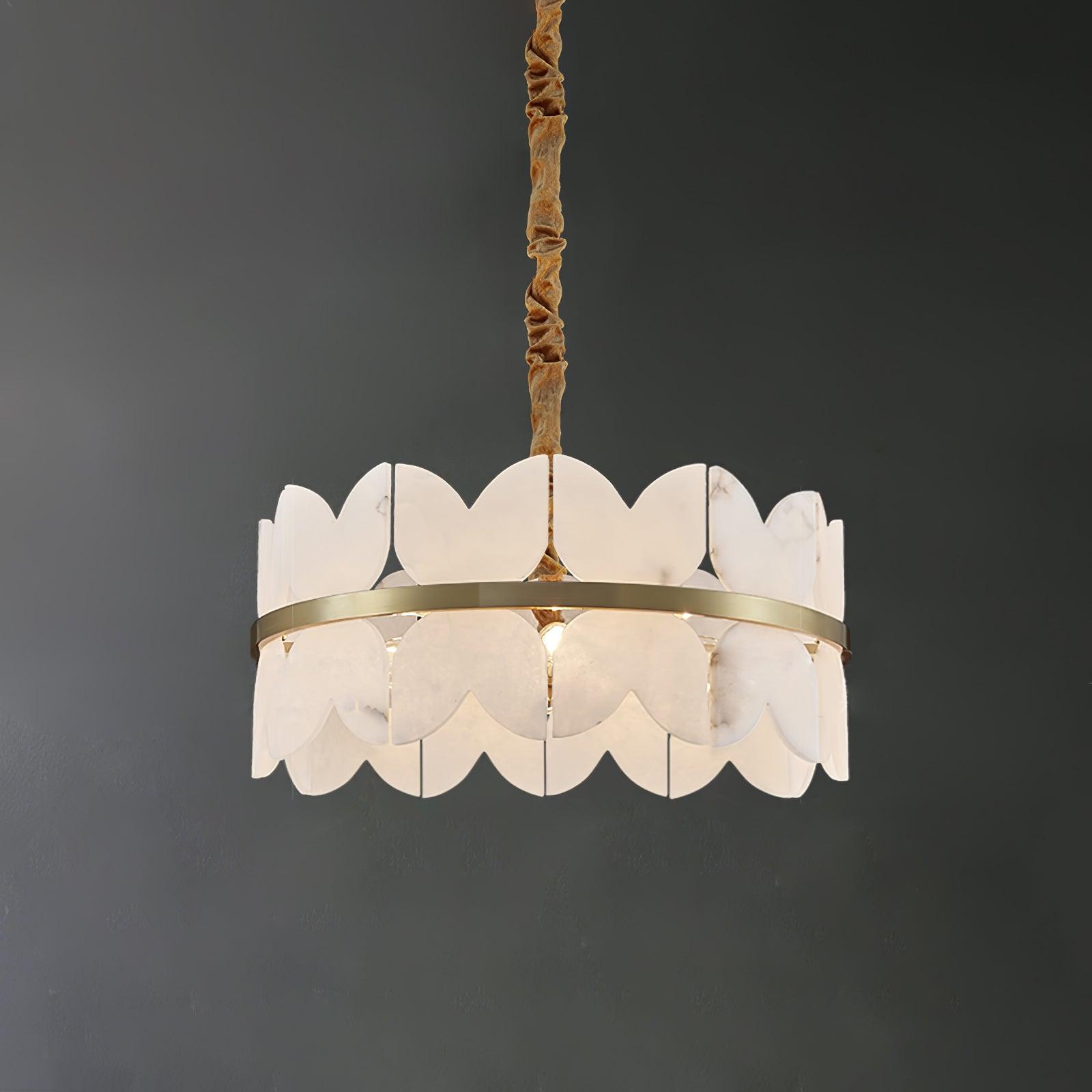 Alabaster Cloudscape Chandelier 1 layer ? 11.8″ x H 8.7″ / Dia 30cm x H 22cm Chandelier