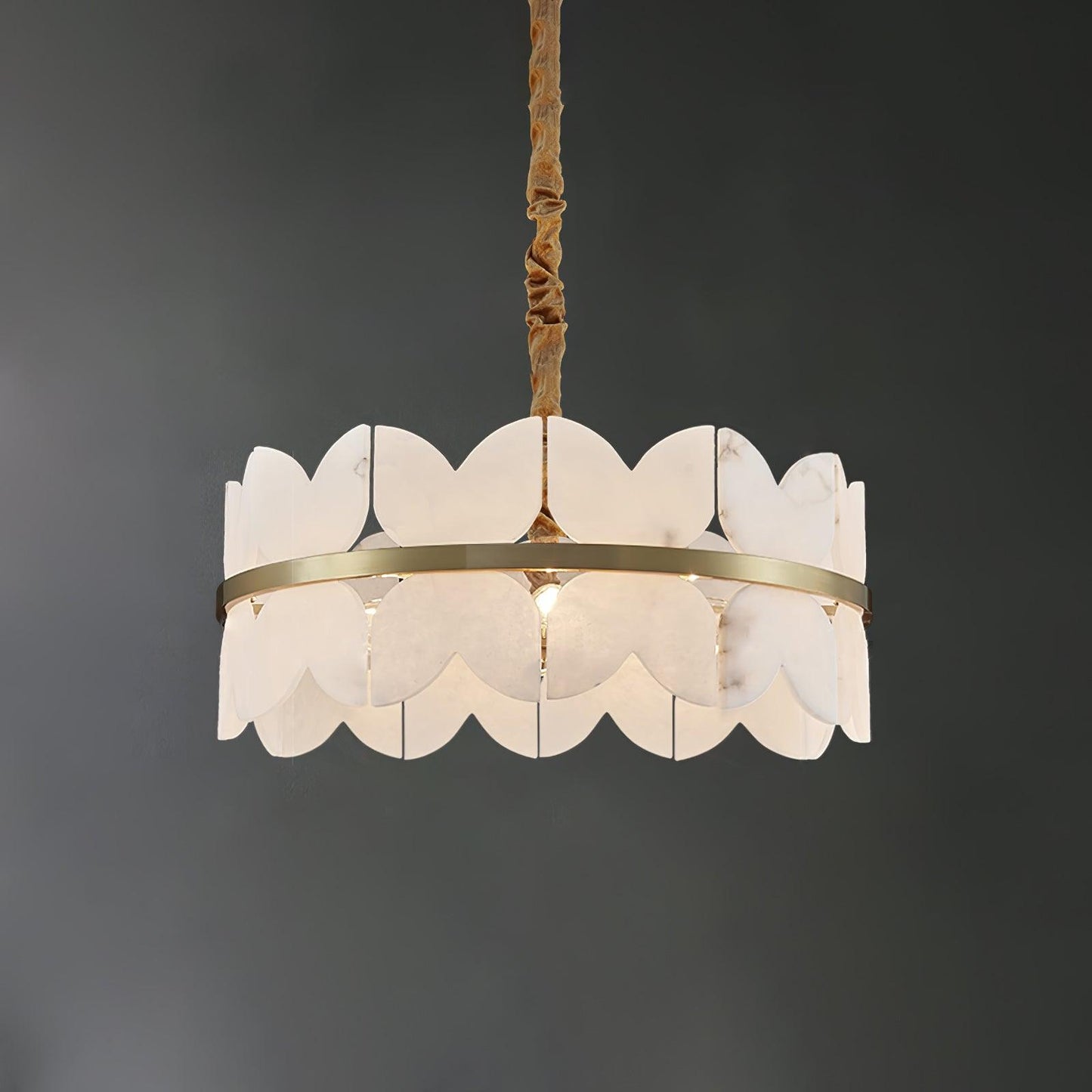 Alabaster Cloudscape Chandelier 1 layer ? 23.6″ x H 8.7″ / Dia 60cm x H 22cm Chandelier