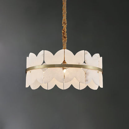 Alabaster Cloudscape Chandelier 1 layer ? 23.6″ x H 8.7″ / Dia 60cm x H 22cm Chandelier