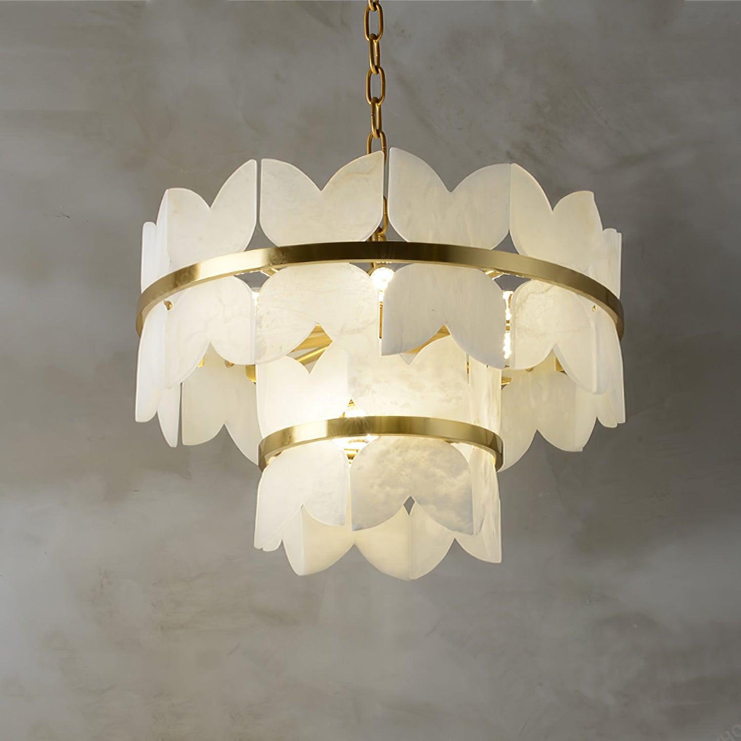 Alabaster Cloudscape Chandelier 2 layers ? 31.5″ x H 14.2″ / Dia 80cm x H 36cm Chandelier