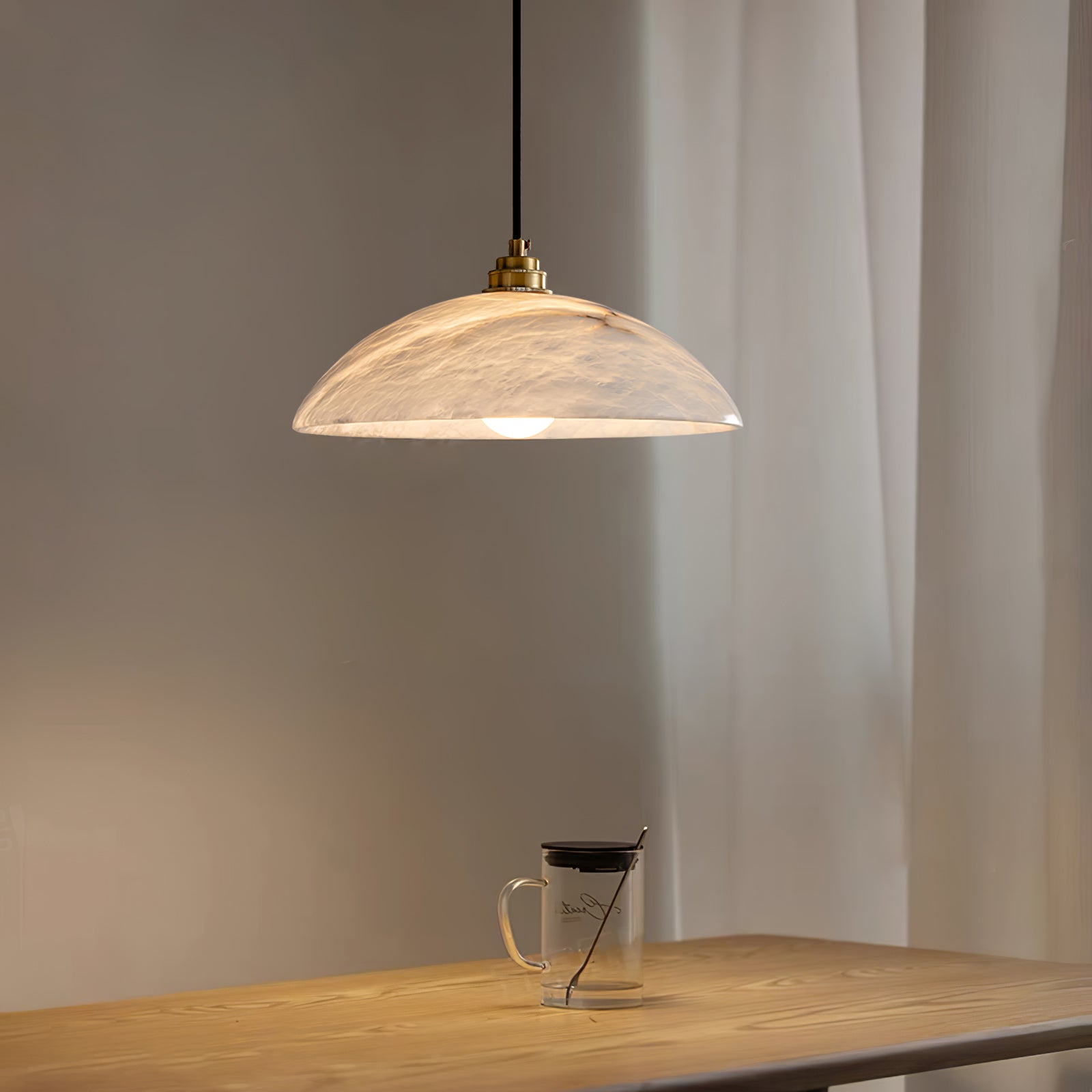 Alabaster Dome Pendant Lamp Pendant light