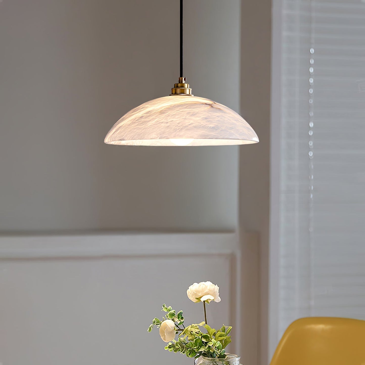Alabaster Dome Pendant Lamp Pendant light