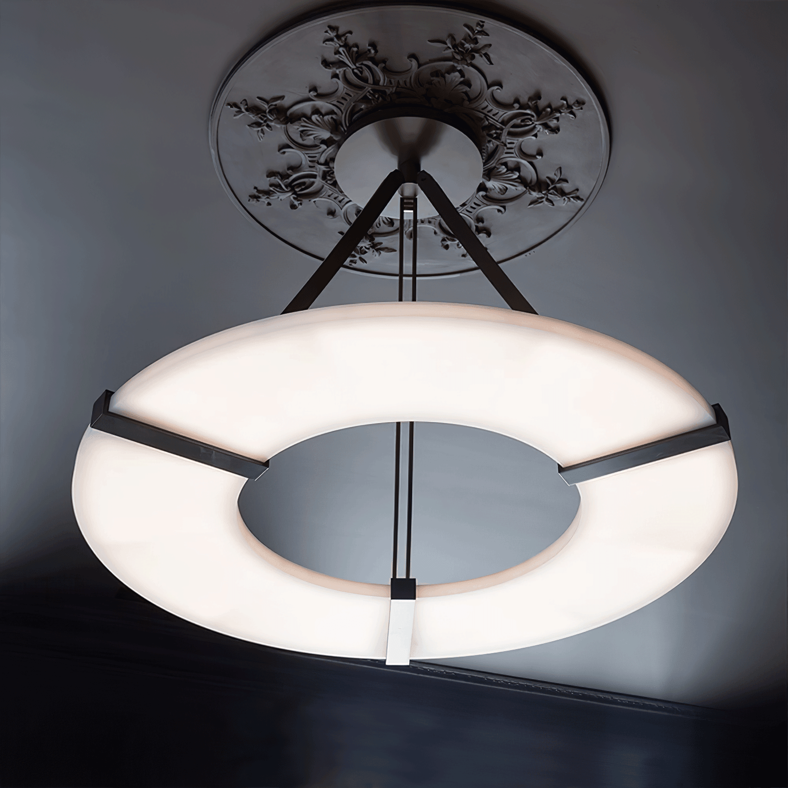 Alabaster Halo Pendant Light Chandelier