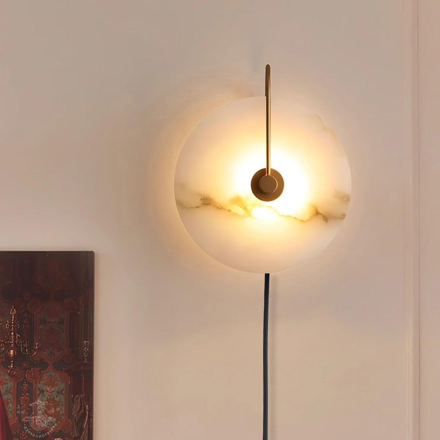Alabaster LED Plug-In Wall Lamp Wall lamp