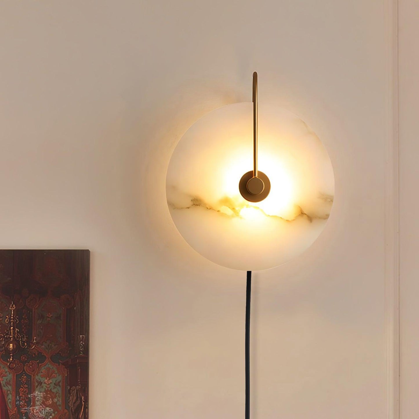 Alabaster LED Plug-In Wall Lamp Wall lamp