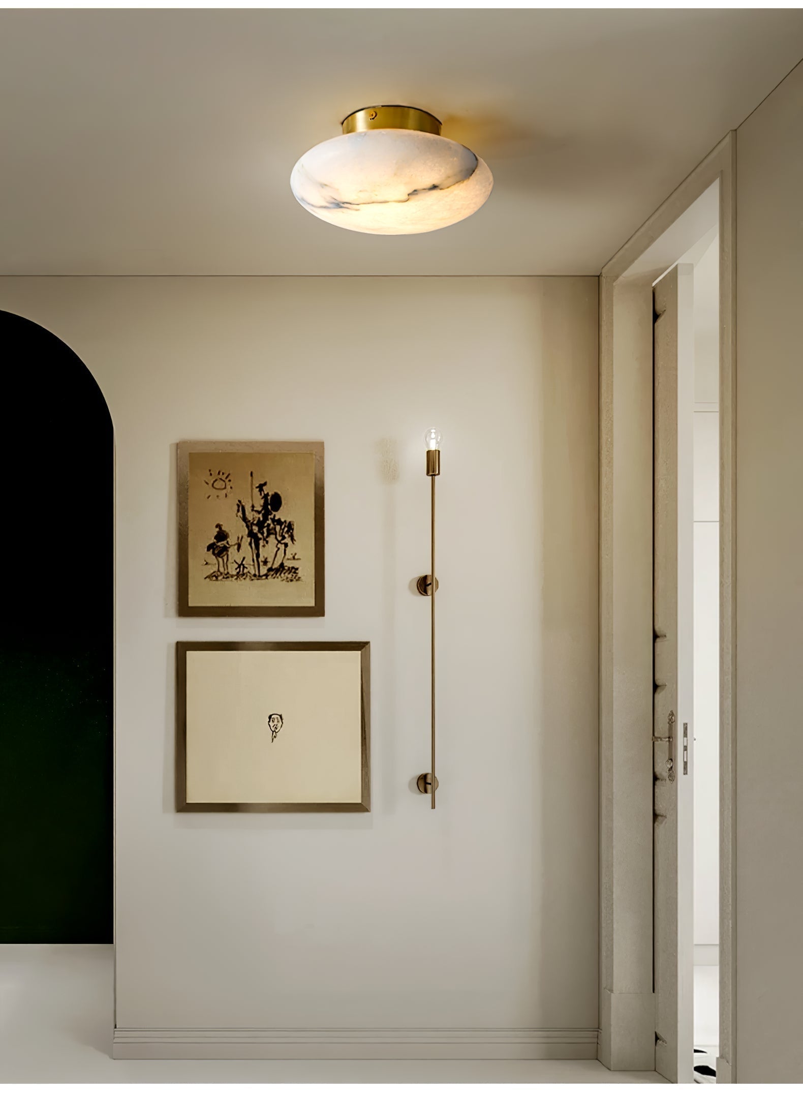 Alabaster Oval Ceiling Lamp Ceiling lamp