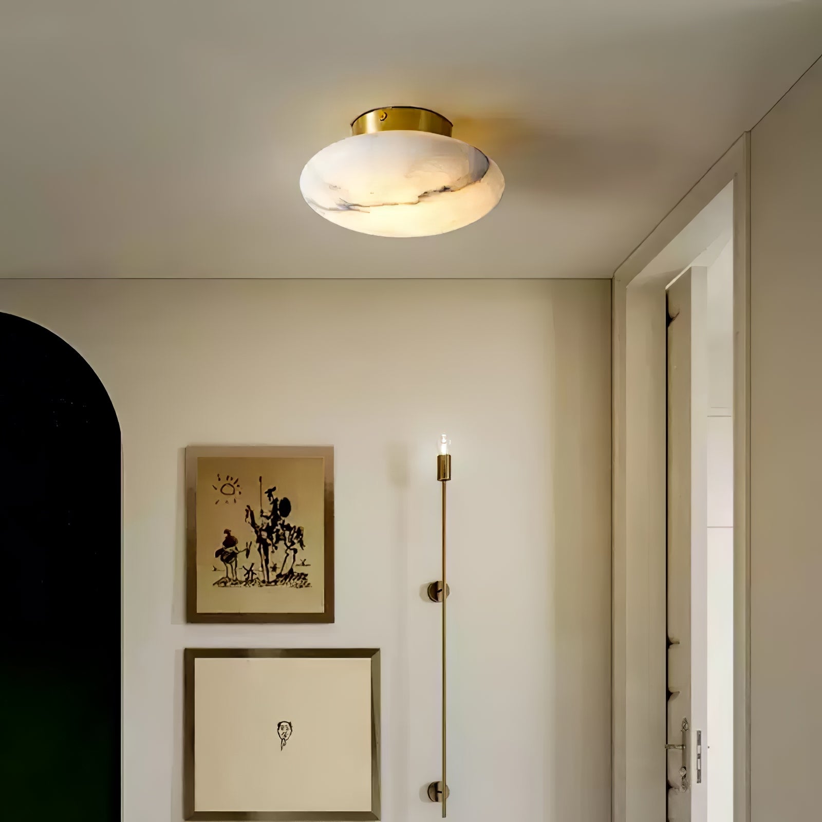 Alabaster Oval Ceiling Lamp Ceiling lamp