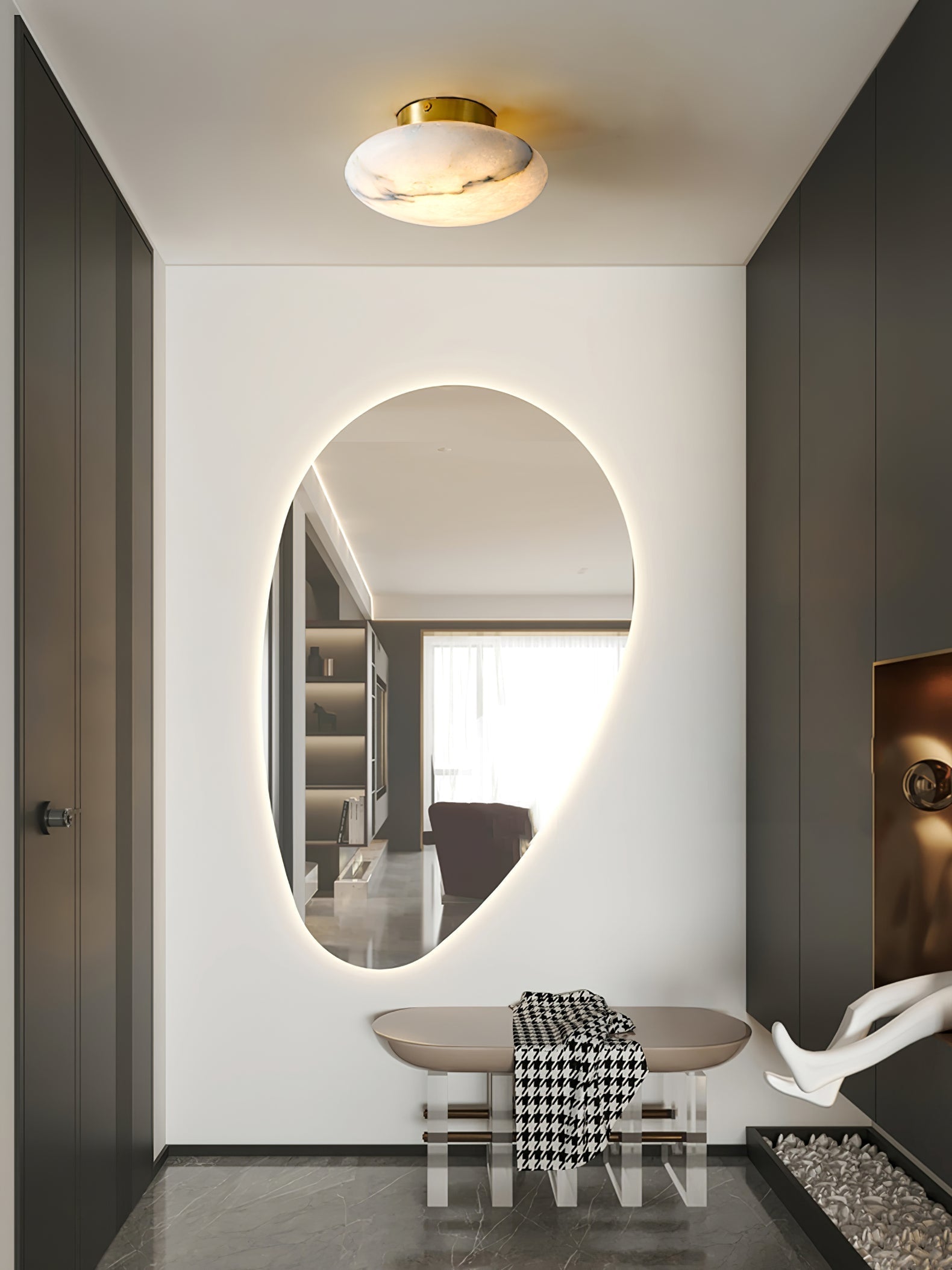 Alabaster Oval Ceiling Lamp Ceiling lamp