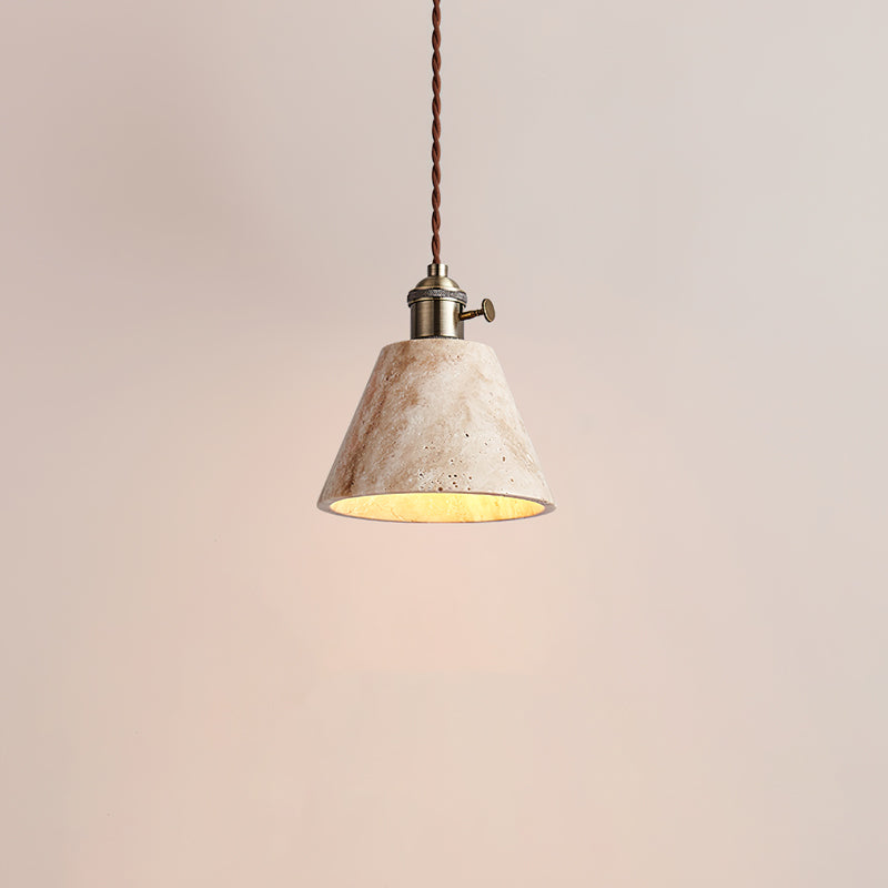 Alagusmo Pendant Lamp Model C: Dia 5.9″ x H 5.9″ / Yellow Travertine pendant Lamp