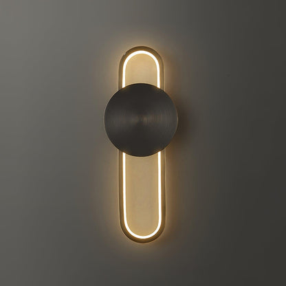 Allen Wall Lamp L 5.9″ x W 2″ x H 16.9″ / L 15cm x W 5cm x H 43cm / Black / Three-color changing light Wall lamp