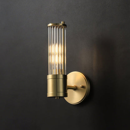 Allen Brass Wall Lamp ? 6.3″ x H 11.8″ / Dia 16cm x H 30cm / Brass & Clear Wall lamp