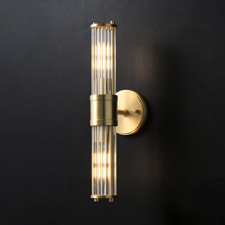 Celeste Cylinde Wall Light Dia 4.7″ x H 17.7″ / Dia 12cm x H 45cm / Brass & Clear Wall lamp