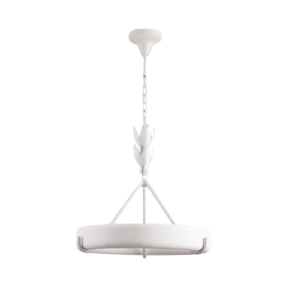 Tinsley Plaster Chandelier Dia 23.6″ x H 23.6″ / Dia 60cm x H 60cm / White / Three-Color Changing Light Chandelier