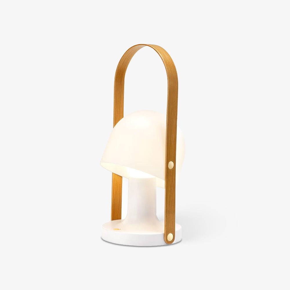 Portable Glass Charging Table Lamp ? 8.3″ x H 20.9″ / Dia 21cm x H 53cm / White / Charge Table lamp