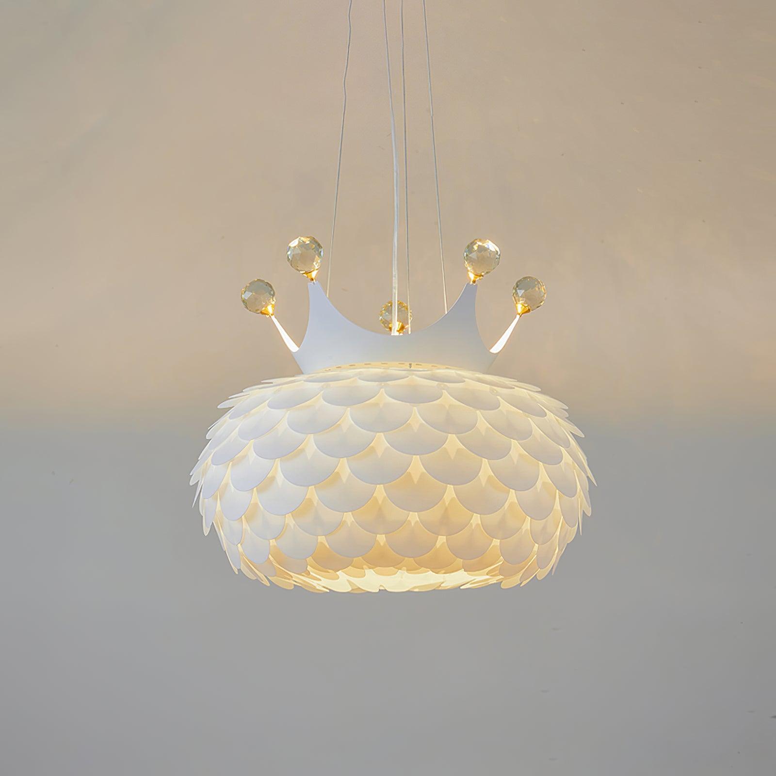 Aluvia Crown Pendant Lamp Dia 11.8″ x H 16.5″ / Dia 30cm x H 42cm / White Pendant light