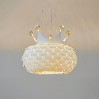 Aluvia Crown Pendant Lamp Dia 17.7″ x H 23.2″ / Dia 45cm x H 59cm / White Pendant light