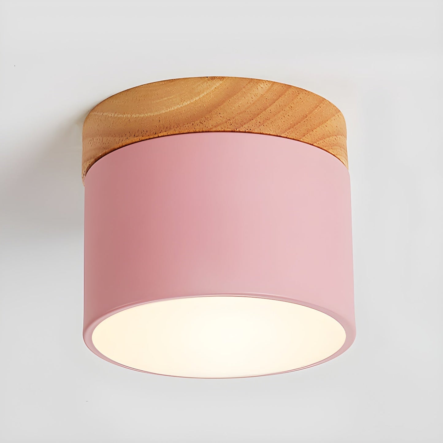 Alva Wooden Surface Downlight ? 3.9″ x H 3.1″ / Pink / Warm Light 1001 Ceiling lamp