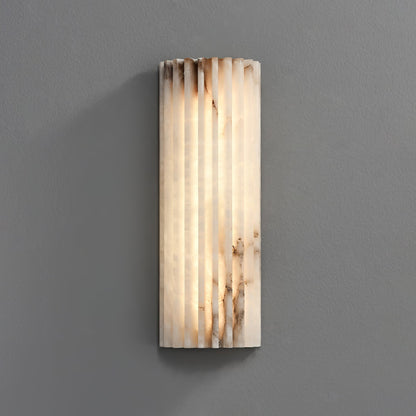 Alvia Alabaster Wall Light L 3.9″ x W 1.9″ x H 11.8″ / White / Warm Light 1001 Wall lamp