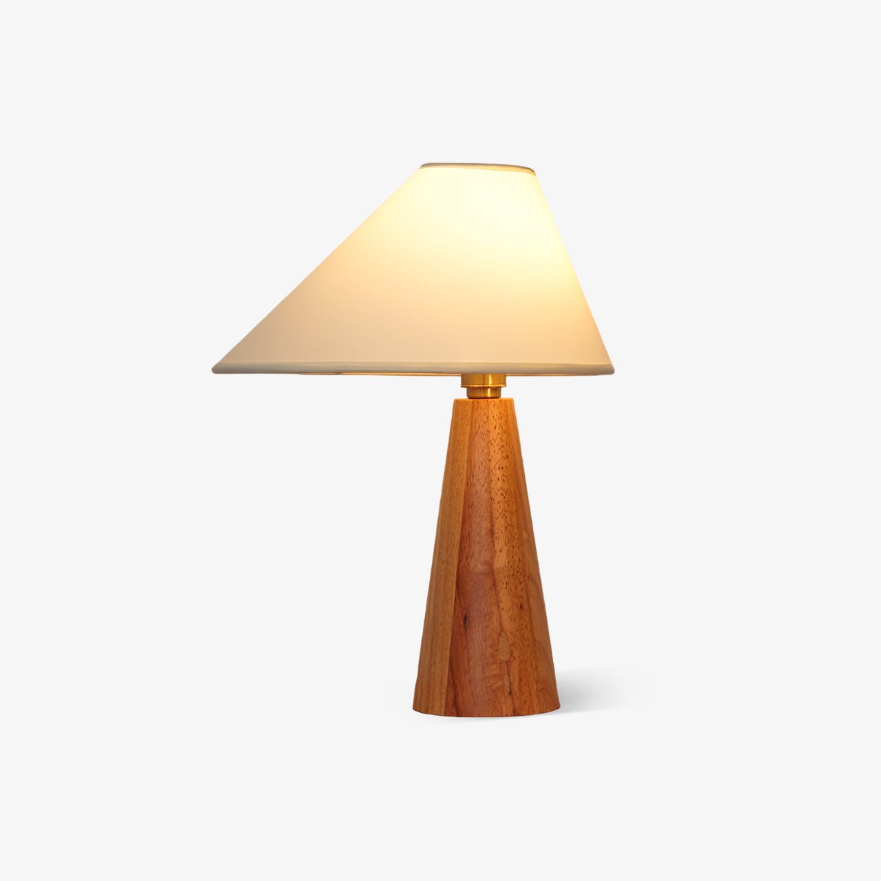 Alvin Table Lamp ? 15″ x H 17.7″ / Wood Color & White / US Plug Table lamp