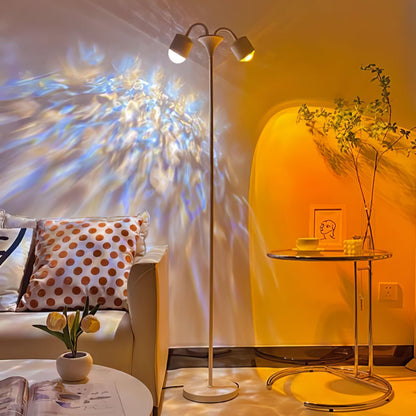 Ambient Floor Lamp 2 lamps ? 8.5″ x H 63″ / Dia 21.5cm x H 160cm (Power ~30W) / White / USB Plug Floor lamp