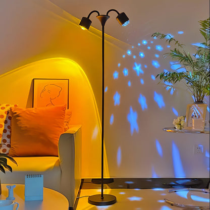 Ambient Floor Lamp 2 lamps ? 8.5″ x H 63″ / Dia 21.5cm x H 160cm (Power ~30W) / Black / USB Plug Floor lamp