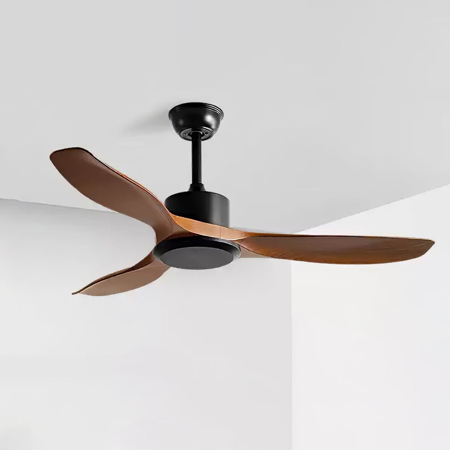 Amelia Ceiling Fan Dia 42″ x H 9.8″ / Walnut Wood Grain & Black (ABS blades) 1001 Ceiling fan