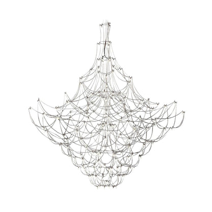 Amos Light Group Chandelier Φ 59.1″ x H 59.1″ / Dia 150cm x H 150cm / Chrome / Warm Light Chandelier
