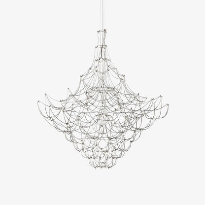 Amos Light Group Chandelier Φ 47.2″ x H 47.2″ / Dia 120cm x H 120cm / Chrome / Warm Light Chandelier