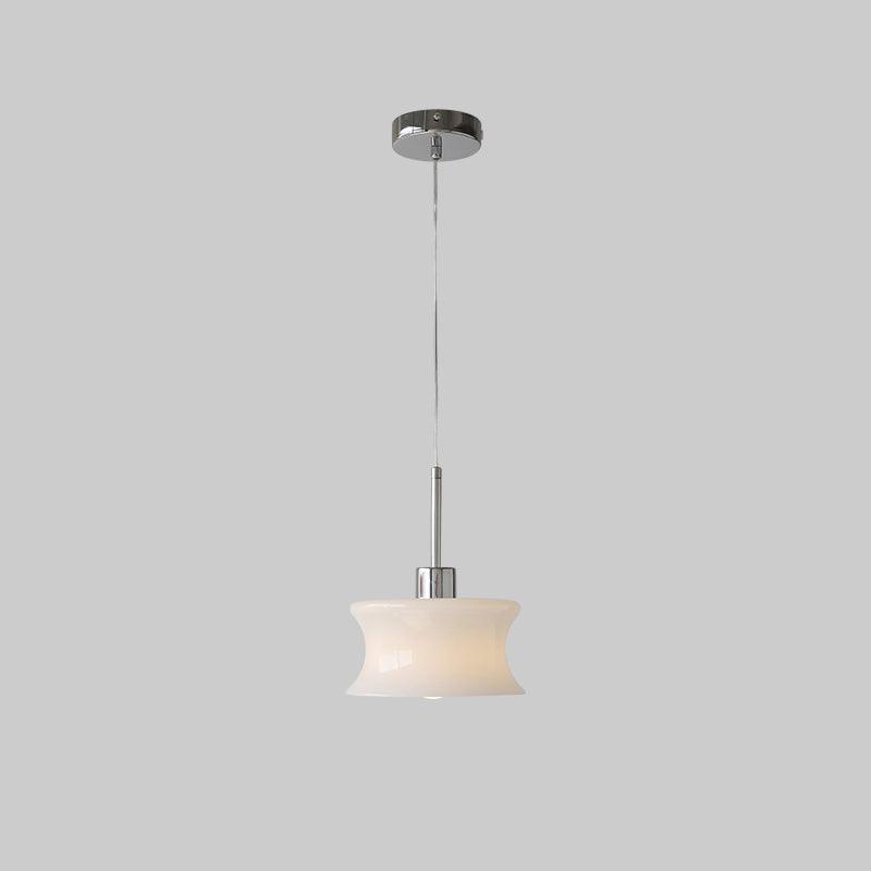 Anath Pendant Light Dia 7.9″ x H 9.4″ / Dia 20cm x H 24cm / Chrome + White Pendant light