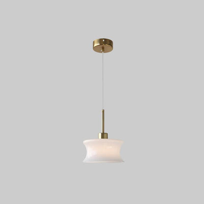 Anath Pendant Light Dia 7.9″ x H 9.4″ / Dia 20cm x H 24cm / Gold + White Pendant light