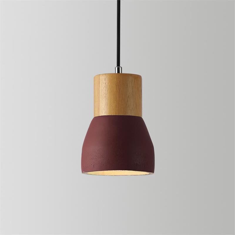 Andenon Cement Pendant Light ? 4.7″ x H 6.9″ / Dia 12cm x H 17.5cm / Wine red Pendant light