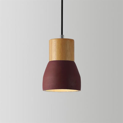 Andenon Cement Pendant Light ? 4.7″ x H 6.9″ / Dia 12cm x H 17.5cm / Wine red Pendant light