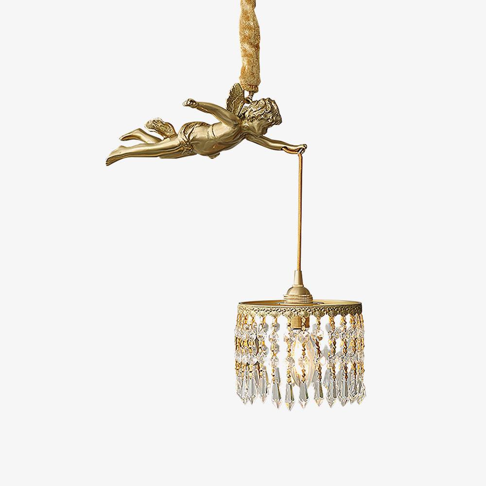 Angel Pendant Light Dia 9.8″ x H 19.7″ / Dia 25cm x H 50cm / Brass + Clear Pendant light
