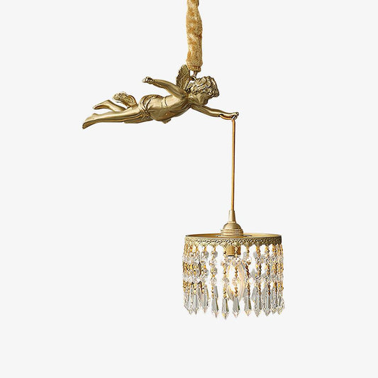 Angel Pendant Light Dia 9.8″ x H 19.7″ / Dia 25cm x H 50cm / Brass + Clear Pendant light