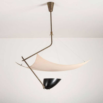 Angelo Lelii Pendant Light Dia 19.7″ x H 27.6″ / Dia 50cm x H 70cm / Gold & White & Black / Warm Light Pendant light