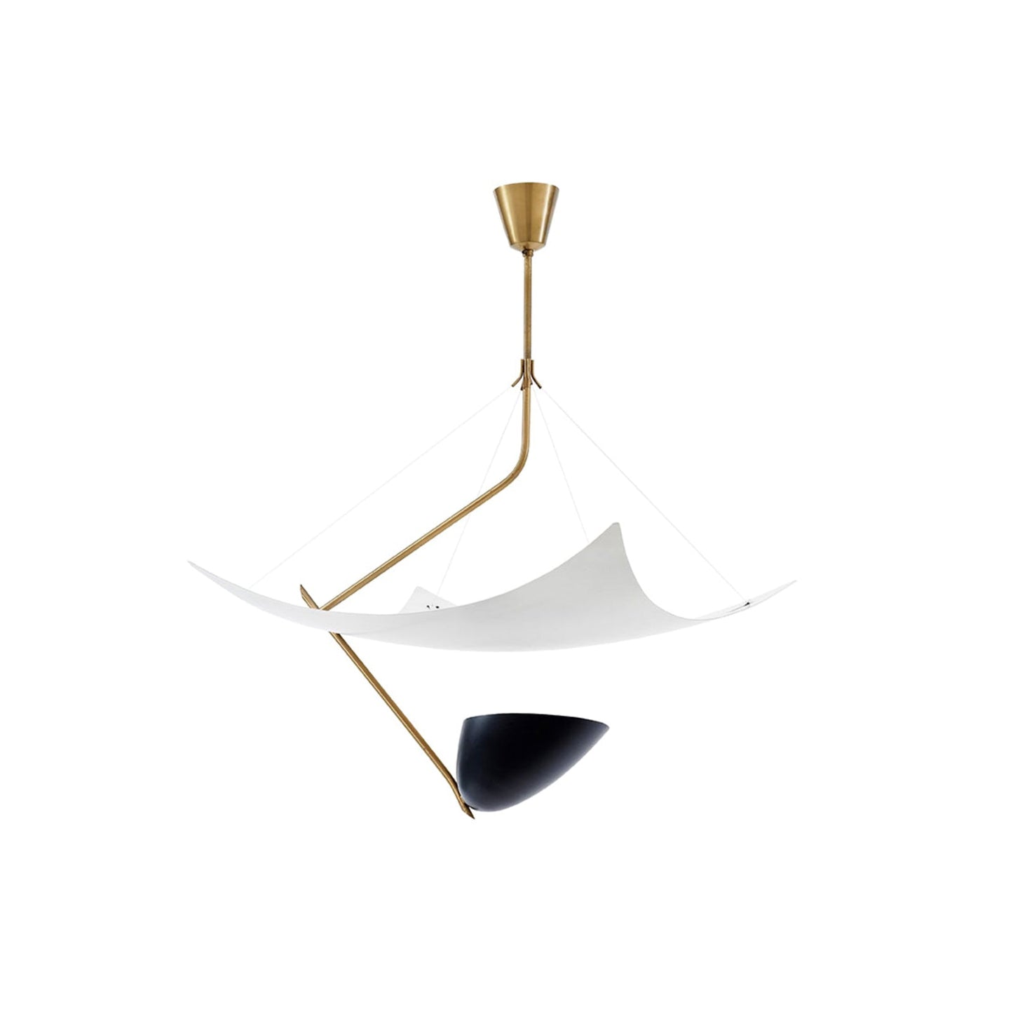 Angelo Lelii Pendant Light Dia 19.7″ x H 27.6″ / Dia 50cm x H 70cm / Gold & White & Black / Warm Light Pendant light