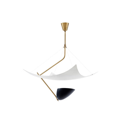 Angelo Lelii Pendant Light Dia 19.7″ x H 27.6″ / Dia 50cm x H 70cm / Gold & White & Black / Warm Light Pendant light