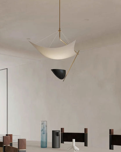 Angelo Lelii Pendant Light Dia 19.7″ x H 27.6″ / Dia 50cm x H 70cm / Gold & White & Black / Warm Light Pendant light